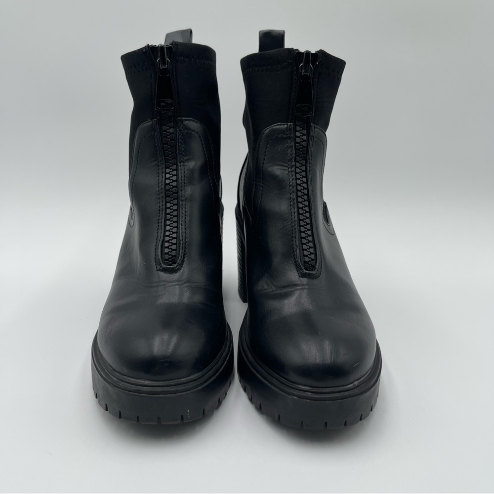 MADDEN GIRL Truffle Lug Chelsea Black Ankle Boots Women’s Sz 7 Chunky Y2K - Picture 6 of 14